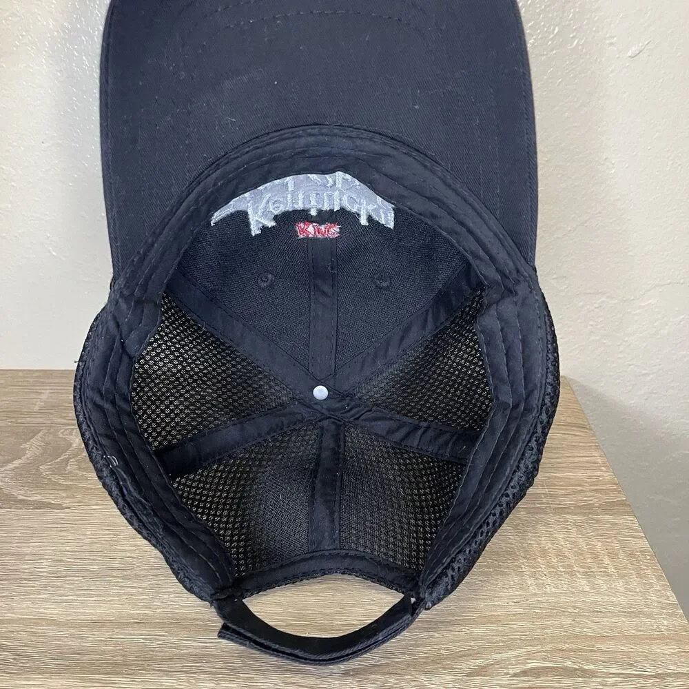 KFC Kentucky Fried Chicken Employee Hat Cap Snap Back Black Embroidered Adult